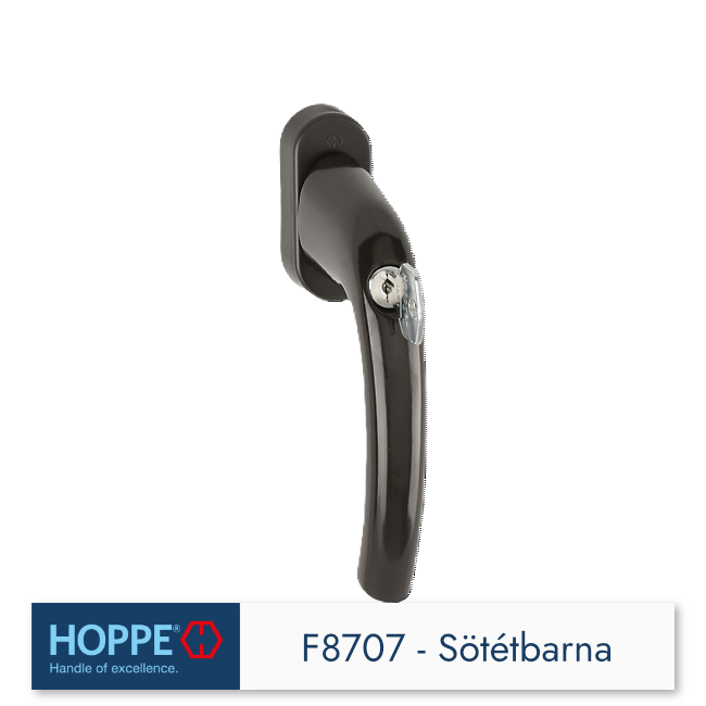 F8707-Sötétbarna kulcsos